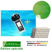 Poollab 2.0 Edición Especial - Probador electrónico de piscinas (fotómetro) - 170 tabletas de rojo de fenol para análisis de valor de pH y cloro - Accesorios para piscinas (con DPD1,