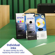Impresora portátil WorkForce WF-110, monofunción, pequeña, ligera, batería integrada recargable por cable USB, A4, inyección de tinta a color, conexión Wi-Fi Direct