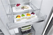 Frigorífico Side by Side LG GSGV81PYLL, Clase E, 635 L, Instaview, frigorífico con congelador, dispensador de hielo, hielo picado y agua, Total NoFrost, compresor Smart Inverter, Wi-Fi