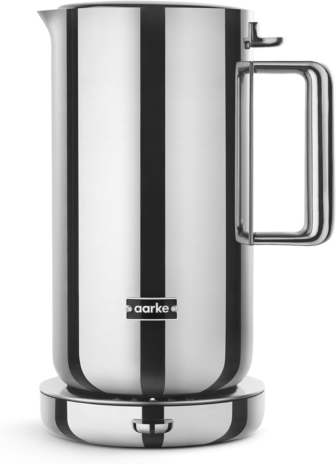 Hervidor de agua Aarke de acero inoxidable con múltiples ajustes de temperatura, base giratoria de 360°, proceso de ebullición silencioso y pico vertedor antigoteo, capacidad de 1,2 litros (acero)