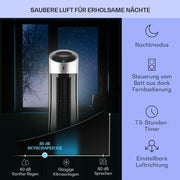 Klarstein 4 en 1: Enfriador de aire inteligente, ventilador, humidificador e ionizador I Depósito de agua de 6 L, oscilación, 30 W, 210 m³/h, temporizador I Aire acondicionado sin tubo de escape, aire acondicionado portátil, negro-oro rosa