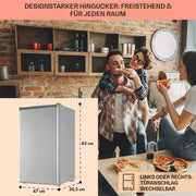 Mini congelador Klarstein: pequeño y silencioso, independiente, 64 L, con cubitera y rascador de hielo, eficiente, congelador compacto