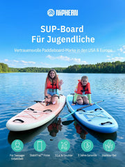 Tabla de Stand Up Paddle Niphean con asiento, tabla de SUP (ultraligera) para mujer, tabla de paddle surf con aleta estabilizadora StabilTrac +30%, tabla de paddle inflable antideslizante, apta para yoga y mascotas