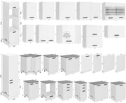 Cocina completa Belini Susan - Muebles de cocina blanco mate, 240 cm