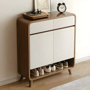 Mueble zapatero moderno de madera para recibidor, tamaño mediano