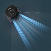 Purificador de aire, termoventilador y ventilador 3 en 1 Rowenta QU5062 Eclipse, filtra el 99,9 % de las partículas, para habitaciones de hasta 30 m², calentamiento rápido hasta 35 °C, modo automático de día y noche, negro/gris