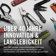 Multitool Wave+ 832526 herramienta 18 en 1 de acero inoxidable con alicates, hoja, cortador de alambre y accesorios de camping