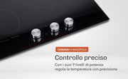Placa de inducción de 59 cm - 3 zonas, 5500 W, controles por mandos - Beldeko