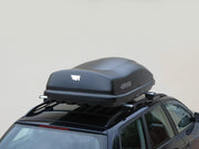 Cofre de techo Farad Marlin 400L negro - Doble apertura lateral, homologación TÜV-GS, garantía de 5 años - Cerraduras centralizadas en 3 puntos con llaves de seguridad - Resistente a los rayos UV