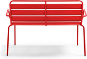 Banco de jardín de metal Oviala, rojo – Palavas