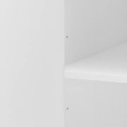 Armario ropero de gran capacidad de 8 puertas con barra para colgar, estantes ajustables y puertas decorativas de ratán, 70.87" de alto