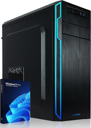 Greed® Basic V2 PC con Intel Core i5 10400 - Ordenador rápido + Ordenador de sobremesa para el hogar con 4,3 GHz, 8 GB RAM - 256 GB SSD - DVD+RW - USB3.1 - Wi-Fi, con Windows 11 Pro