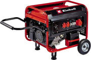 Generador eléctrico (gasolina) Einhell TC-PG 55/E5 (potencia máxima de 5500 W, potencia continua máx. de 5000 W, depósito de 25 l, motor de 4 tiempos, 2x 230 V, 1x 400 V, protección contra bajo nivel de aceite)