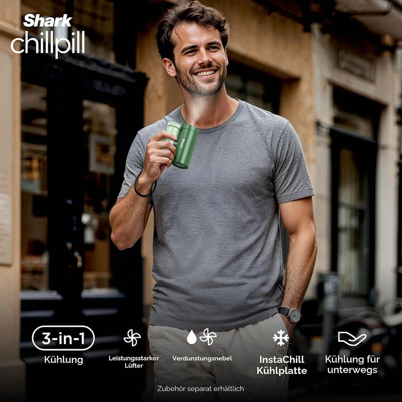 Ventilador de alta velocidad 3 en 1 Shark ChillPIll, niebla ultrafina y sistema InstaChill, incluye 3 accesorios de refrigeración, diseño sencillo, Matcha FA022UKGN
