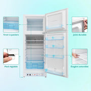 Refrigerador a gas SMETA con congelador, 265L, refrigerador y congelador combinado a gas/220V, nevera a gas para camping, autocaravana, garaje, caravana, casa móvil, blanco