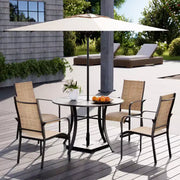 Juego de 6 sillas de comedor para exteriores EROMMY, sillas de comedor apilables para exteriores