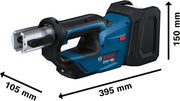 Herramienta de prensado a batería Bosch Professional 18V System GPT 18V-19 (fuerza de 19 kN, cabezal giratorio 360°, incl. mordazas de prensado Comp. TH16, TH20, TH26, L-BOXX)