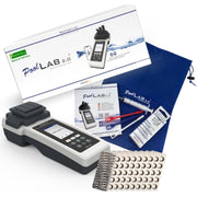 Poollab 2.0 Edición Especial - Probador electrónico de piscinas (fotómetro) - 170 tabletas de rojo de fenol para análisis de valor de pH y cloro - Accesorios para piscinas (con DPD1,