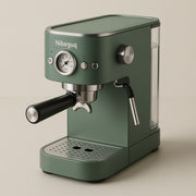 Cafetera espresso automática verde con espumador