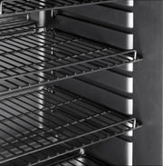 METRO Professional Refrigerador de bebidas GSC4280B, metal/vidrio, 280 L, refrigeración ventilada, 210 W, con cerradura, negro