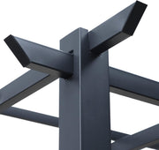 Outsunny Pabellón de jardín, arco para rosas, soporte para trepadoras, cenador de jardín, resistente a la intemperie, metal, negro, 2,97 x 2,95 x 2,3 m