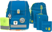 LÄSSIG Set de mochila escolar de 7 piezas para niños/School Set Boxy Unique Negro
