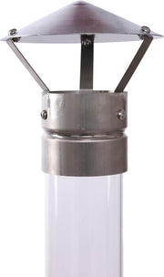Tubo de fuego clásico para exteriores Eden, columna de fuego y antorcha de pellets de acero inoxidable, elegante calefactor de terraza y chimenea de jardín, fuego de terraza con estilo, duradero y resistente a la intemperie, alternativa para tu terraza