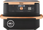 Freidora de aire Ninja AF500EUCP Foodi FlexDrawer 10,4 L – 7 funciones, zona doble, 2470 W, negro/cobre