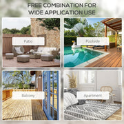 Juego de 4 sillas plegables para patio Outsunny con un diseño sencillo y elegante, cómodas para la terraza, el jardín, el patio y para viajar.