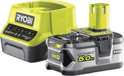 RYOBI - Cortabordes Inalámbrico 18V ONE+ RLT183250F – Ancho Ø25-30cm, Batería 2.5Ah + Cargador, Autonomía 50min, Sistema EasyEdge™, Ligero y Preciso, Ideal para Bordes, Macizos y Taludes