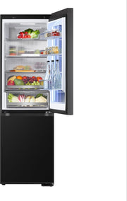 LG GBG7190CEV, Clase C, 349 L, frigorífico combinado con Instaview y LED, pantalla LCD táctil, cambio de color ajustable, Total NoFrost, DoorCooling+, 59.5 x 67.6 x 186 cm ꟷ Essence Black Steel