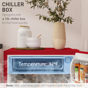 Mininevera con congelador HOMCOM de 3.2 pies cúbicos, refrigerador compacto de una puerta con termostato ajustable para dormitorio
