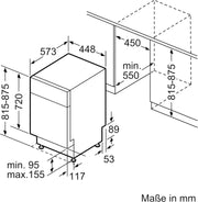 Siemens SR65YX08ME, lavavajillas inteligente iQ500 totalmente integrable, 45 cm de ancho, tercera bandeja para cubiertos, Zeolita, extra silencioso, aquaStop, apertura automática de puerta al finalizar el programa, varioSpeed, iluminación interior