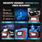Escáner de diagnóstico OBD2 CRP123X V3.0 de 4 sistemas, diagnóstico EPB DPF aceite SAS BMS VIN, Android 7 de 5 pulgadas, 1996-2026