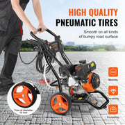 VEVOR Hidrolavadora a gasolina, 3400 PSI, lavadora de alta presión a gas, 10 L/min, con bomba de aluminio, pistola pulverizadora, extensión y 5 boquillas para coche, casa, entrada, vertical