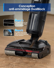 Tineco Floor One S7 Stretch Ultra Aspiradora y Fregadora, Aspiradora Escoba sin Cable, Antienredos, Reclinable a 180°, 50 Minutos de Autonomía, Autolimpieza Flashdry a 85°C, Limpieza de Bordes por Ambos Lados