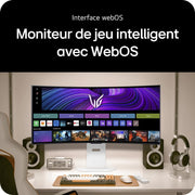 LG Ultragear 39GX90SA-W Monitor Gaming 39" - Panel OLED resolución QHD (3440 x 1440), 1ms 240Hz, DisplayHDR400 True Black, DCI-P3 98.5 por ciento (CIE1976), FreeSync Premium, Compatible con G-Sync