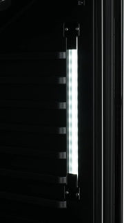 METRO Professional Refrigerador de bebidas GSC4280B, metal/vidrio, 280 L, refrigeración ventilada, 210 W, con cerradura, negro