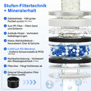 Filtro de agua de mesa Ecoviva UV RO de 8 etapas con dispensador de agua caliente y monitor TDS, sin instalación, para oficina, camping y hogar