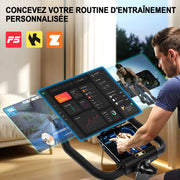 Bicicleta Estática, Bicicleta de Interior Ultrasilenciosa DMASUN, Bicicleta Estática con Resistencia de Ajuste Continuo, Cardio en Casa, Manillar y Sillín Ajustables, Portabotellas, Capacidad 160 kg