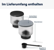 Cafetera superautomática De'Longhi Rivelia EXAM440.55.W con sistema de leche LatteCrema, recipiente de granos intercambiable, 16 bebidas de café y leche con solo tocar un botón, función Extra-Shot, pantalla táctil de 3,5 pulgadas, color blanco
