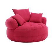 Sillón redondo tipo perezoso – Blanco/Azul/Gris/Amarillo/Naranja/Rojo rosa/Azul marino/Verde, asiento individual y doble