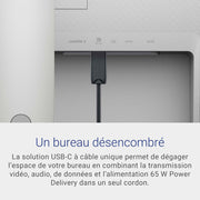Monitor Dell S3423DWC - 34 pulgadas 3440 x 1440 píxeles 100 Hz VA 4 ms AMD FreeSync USB-C, HDMI, Hub USB, altavoces integrados, ajustable, plateado