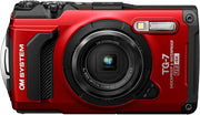 OM SYSTEM Tough TG-7 Rojo, 12 MP, resistente al agua, a prueba de golpes, modos de disparo macro y subacuático, vídeo 4K, zoom gran angular 4X (sucesor de la Olympus TG-6)