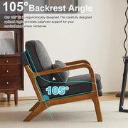 Sillón decorativo tapizado de estilo moderno de mediados de siglo
