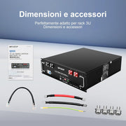 Batería de litio MFUZOP 48V 100Ah LiFePO4 5,12 kWh, batería para rack de servidor con BMS de 100A integrado, Bluetooth y aplicación, más de 15 000 ciclos, para energía solar, sistema aislado (off-grid), autocaravana (48V 100Ah (1 unidad))