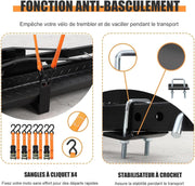 Portabicicletas para Motocicleta Resistente con Rampa de Carga, Soporte de Enganche, Correas de Trinquete, Portaequipajes - Carga Máxima 226 kg