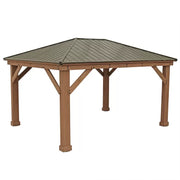 Pabellón de madera Yardistry de 12 x 16 pies (3,7 x 4,9 m) con techo de aluminio 2026