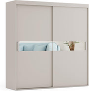 VIKK - Armario ropero con puertas correderas, Armario Mare - Salón, recibidor, dormitorio - Armario guardarropa con espejo - Sistema de puertas correderas, construcción robusta - Armario fabricado bajo pedido