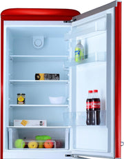 GEDTECH Refrigerador combinado vintage GCBV310RD - Congelador inferior - Rojo - Capacidad 310 L - Bajo consumo